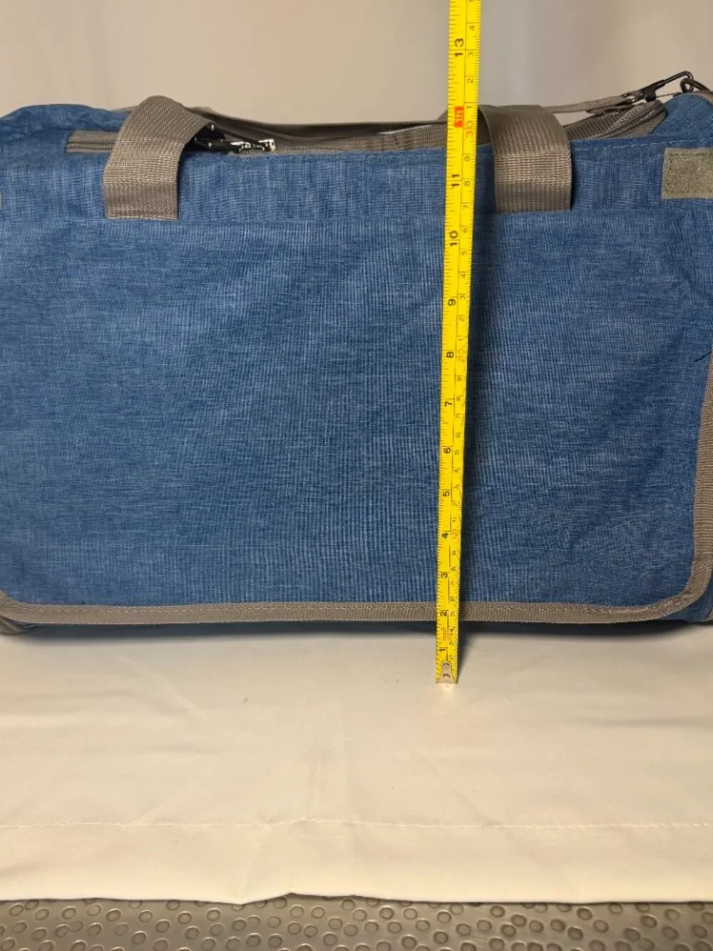 Soft Pet Carrier Tote Bag Blue 18x12x11 Dog Cat Travel Crate Carry Sherpa EUC